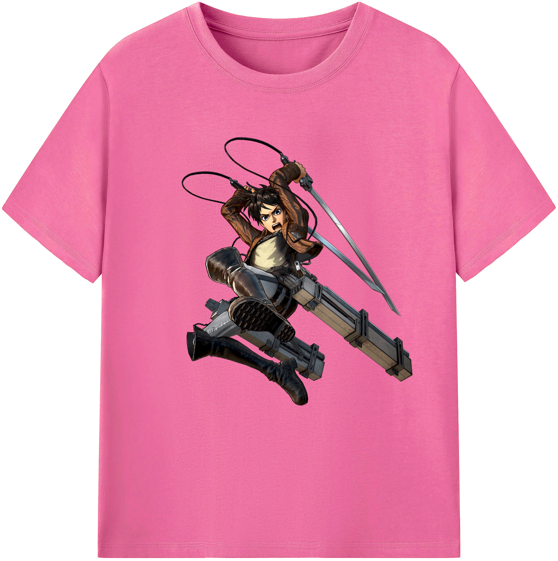 （画像用） 進撃の巨人 エレン･イェーガー Attack on Titan Eren Jäger レディースカジュアルプリントTシャツ（綿100％）